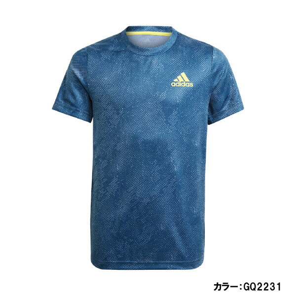 アディダス(adidas) HEAT. RDY テニス PRIMEBLUE フリーリフト半袖Tシャツ HEAT. RDY PRIMEBLUE TENNIS FREELIFT TEE シャツ ジュニア (21ss) クルーネイビー/アシッドイエロー/クルーブルー リサイクル素材 av214-gq2231【SS2312】