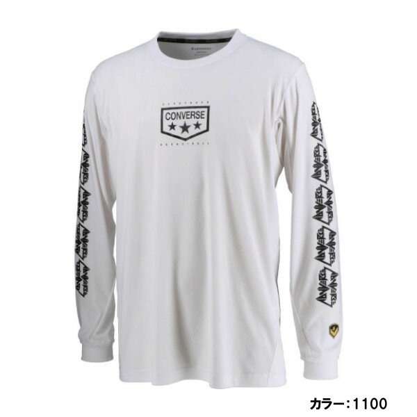 コンバース(CONVERSE) ゴールドシリーズ ビスコテックスロングスリーブシャツ シャツ メンズ (20aw) ホワイト 吸汗速乾 cbg202354l-1100【ss2209】