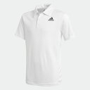 アディダス(adidas) テニスウエア シャツ クラブ テニス ポロシャツ / CLUB TENNIS POLO SHIRT ジュニア ホワイト/ブラック JLO61-GK8176【ss2312】