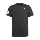 アディダス(adidas) テニスウエア シャツ クラブ テニス 3ストライプス 半袖Tシャツ / CLUB TENNIS 3-STRIPES TEE ジュニア ブラック/ホワイト JLO62-GK8179【】【SS2403】