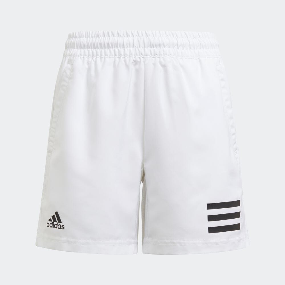 アディダス(adidas) テニスウエア シャツ クラブ テニス 3ストライプス ショーツ / CLUB TENNIS 3-STRIPES SHORTS ジュニア ホワイト/ブラック JLO64-GK8183【ss2312】