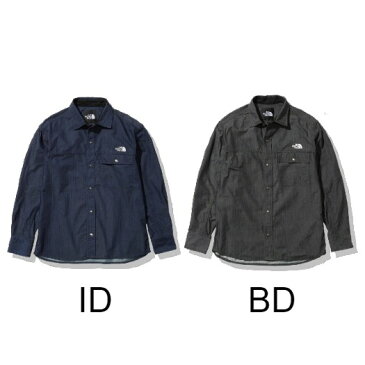 ザ・ノースフェイス(THE NORTH FACE) LSナイロンデニムヌプシシャツ L/S Nylon Denim Nuptse Shirt メンズ (21aw) デニム NR72130【SS2209】