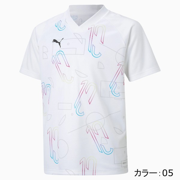 プーマ(puma) キッズ サッカー NJR ネイマール THRILL 半袖 ユニフォーム 116-152cm Tシャツ (22SS) Puma White 605671-05【SCsale】