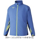ミズノ(mizuno)トレーニングクロスジャケット ジャケット (22SS) ソニックブルー×ネオライム 62JC201025【ss2503】
