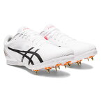 アシックス(asics) 陸上 スパイク HEATFLAT 12 メンズ (23ss) WHITE/BLACK 種目全般 長距離 100m〜1500m 跳躍 ラスト標準 1093A195-100