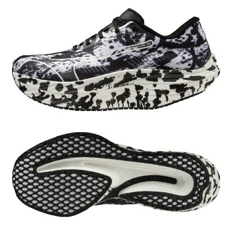 ミズノ(mizuno) ランニングシューズ ウエーブリベリオンプロ メンズ (23ss) ホワイト×ブラック 2E相当 J1GC231702のサムネイル