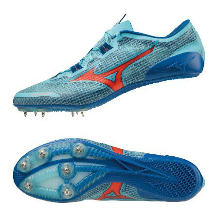 ミズノ(mizuno) 陸上スパイク エックスレーザー ネクスト 3 (23ss) ターコイズ コーラル ブルー 2E相当 U1GA230301【mkd】【RUNsale】