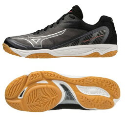 ミズノ(mizuno) バレーボールシューズ ミズノフライ (23ss) ブラック×シルバー×レッド 2E相当 V1GA233009