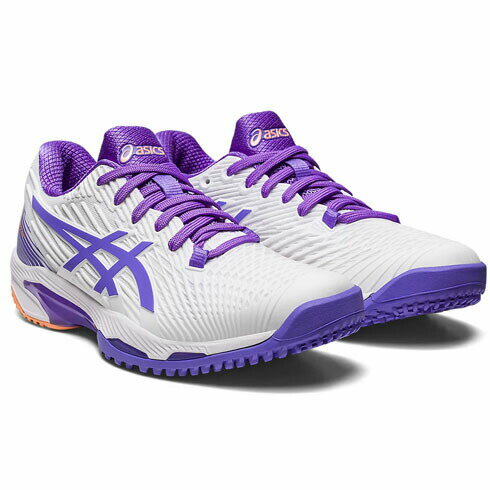 アシックス (asics) SOLUTION SPEED FF 2 OC テニスシューズ レディース (23ss) WHITE/AMETHYST ホワイト パープル エリートプレイヤー向け 上級者 1042A135-104