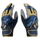 【クロネコゆうパケットOK】アンダーアーマー(UnderArmour) 野球 UAクリーンアップ バッティンググローブ メンズ 両手用 (23ss) ミッドナイ...