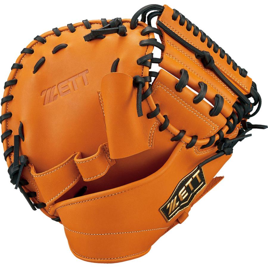 ゼット(zett) 一般硬式野球 トレーニングミット グローブ 捕手用 キャッチャー用 (23ss) 練習用 オレンジ×ブラック BPCB17312-5619【SS2409】