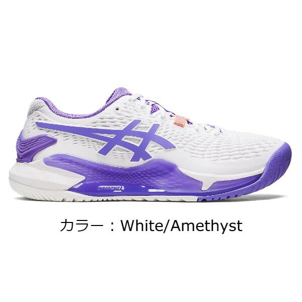 å(asics) ƥ˥塼 GEL-RESOLUTION 9 (23ss) White/Amethyst 1042A208-101