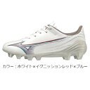 ミズノ(mizuno) ミズノ α SELECT Jr スパイク (23aw) ホワイト×イグニッションレッド×ブルー P1GB236509