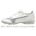 ミズノ(mizuno) ミズノ α SELECT Jr AS トレーニングシューズ (23aw) ホワイト×イグニッションレッド×ブルー P1GE236509