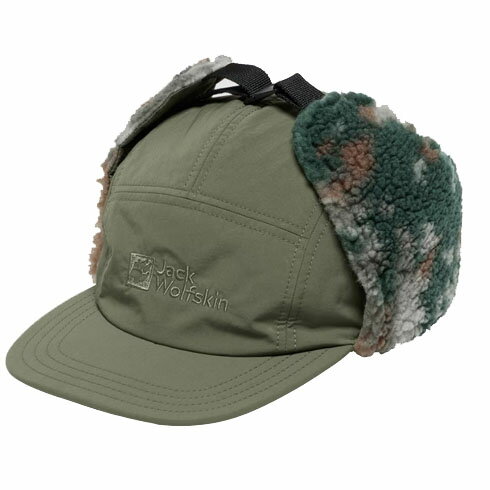 ジャックウルフスキン JACKWOLFSKIN アウトドア 帽子 キャップ 防寒 JP PADDED DOG EAR CAP 23aw オリーブ カーキ グリーン 5026512-4550【mkd】【OUTsale】【SS2406】