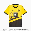 プーマ(puma) メンズ ドルトムント 2023-24 ホーム レプリカ ユニフォーム シャツ (23aw) Cyber Yellow-PUMA Black 770604-01