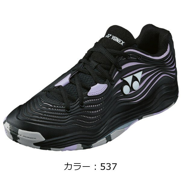 ヨネックス(yonex) テニスシューズ パワークッションフュージョンレブ5メンAC (23ss) ブラック/パープル SHTF5MAC-537【ss2506】【TNsale】