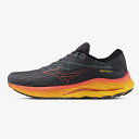 ミズノ (MIZUNO) ランニングシューズ ウエーブライダー27 メンズ (24ss) ブラック×レッド×オレンジ 2E相当 J1GC230351 3