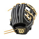 ウィルソン (Wilson) 少年野球 軟式グローブ グラブ D-MAX DUAL デュアル 内野手用 ジュニア (24ss) ブラックSS サイズ10.75 WBW101821