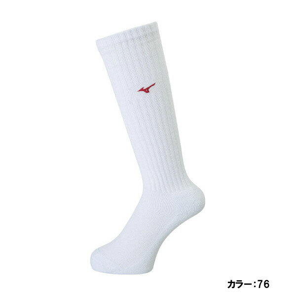 【クロネコゆうパケットOK】ミズノ(mizuno) ソックス ユニセックス (継続) ホワイト×レッド 21-23/23-25 v2mx800876