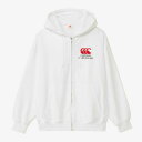 カンタベリー (CANTERBURY) アウトドアウェア ヘビースウェットジップフーディ ユニセックス 長袖 パーカー (24aw) ホワイト RA44610-10