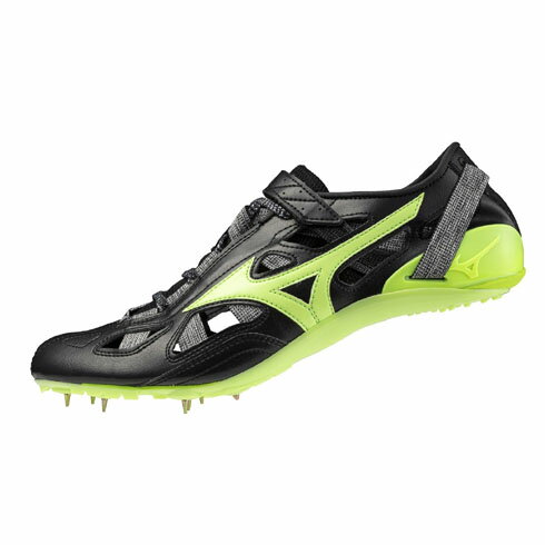 ミズノ (MIZUNO) 陸上 シューズ 短距離用スパイク クロノインクス 9 (24ss) ブラック イエローグリーン 2E相当 U1GA210052