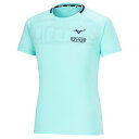 ミズノ(mizuno) バレーボールウエア Funtastプラシャツ 半袖Tシャツ (24ss) ブルーターコイズ×ドレスネイビー V2MAB10220