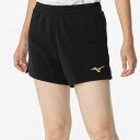 ミズノ(mizuno) バレーボールウエア ゲームパンツ レディース ショートパンツ 短パン (24ss) ブラック×ゴールド V2MBB20295