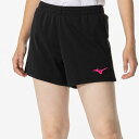 ミズノ(mizuno) バレーボールウエア ゲームパンツ レディース ショートパンツ 短パン (24ss) ブラック×ベリーピンク V2MBB20297