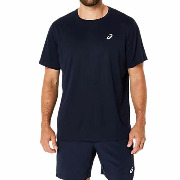 アシックス (asics) ランニングウエア 半袖Tシャツ ASICS SILVER SS TOP メンズ (25ss) ネイビー M-L 2011D297-400