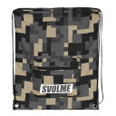 スボルメ (svolme) サッカー バッグ デジカモジムサック ナップサック (24aw) ブラック×ベージュ 48cm×40cm 1243-32329-01...