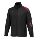 ミズノ(mizuno) 野球ウエア アウター 発熱素材 MCライン ブレスサーモ裏地ウォーマージャケット ユニセックス (24aw) ブラック×チャイニーズレッド 32MEB63196