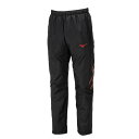 ミズノ(mizuno) 野球ウエア アウター 発熱素材 MCライン ブレスサーモ裏地ウォーマーパンツ ユニセックス (24aw) ブラック×チャイニーズレッド 32MFB63196