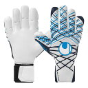 ウールシュポルト (uhlsport) サッカー キーパーグローブ アブソルートグリップ タイト ハーフネガティブ (25ss) ホワイトxブルー サイズ8-9...