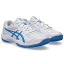 アシックス (asics) テニス シューズ GEL-GAME GS CLAY/OC ジュニア (25aw) ホワイト×ブルー 20.0-22.5cm スタンダ...