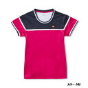 エレッセ(ellesse) ショートスリーブチームクルー シャツ レディース (18aw) ネイビー×マゼンダ ets0811l-nm【P8T】【50】【SS240350】