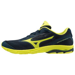 ミズノ(mizuno) ランニングシューズ ウエーブエアロ17 ワイド メンズ (19ss) ネイビー×イエロー J1GA193647