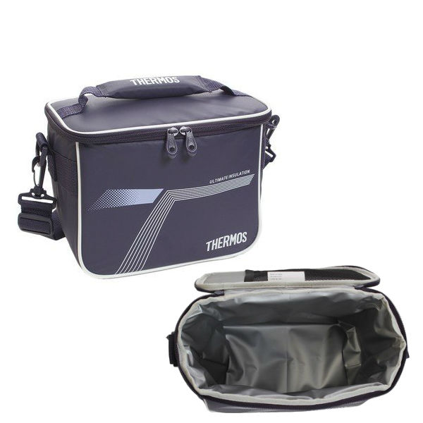 サーモス(THERMOS) ソフトクーラーボックス クーラーバッグ 5L ネイビーブルー 350ml×6本 REI0051-NB【熱中症対策】