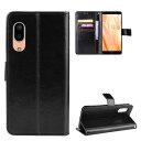For AQUOS Sense3 Basic SHV48 ケース 手帳型 For AQUOS Sense3 Basic SHV48 Sense3 SH-02M SHV45 Sense3 Lite SH-RM12 Android One S7 ケース 手帳型 スタンド機能 落下防止 衝撃吸収 スタイリッシュ 横置き 耐衝撃 保護カバー 人気 SHV48 手帳型 ケース (ブラック)
