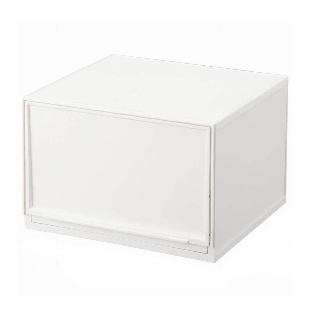 サンカ モジュールケース 組み合わせ自由自在 引き出し収納ケース ワイドL ホワイト ライフスタイルに..