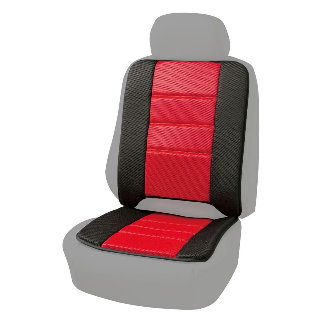 ボンフォーム(BONFORM) シートクッション メッシュフィット 軽/普通車 ダブル ストッパー付き ダブル45x97x2cm レッド 5339-07R