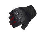 コミネ バイク用 グローブ プロテクトメッシュハーフフィンガーグローブ ブラック/レッド M GK-242 12976 春夏秋向け プロテクター メッシュ素材(2)