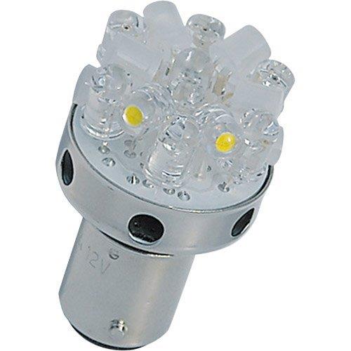 M＆Hマツシマ LED Lビーム レッド＆ホワイトモデル ス/テール用ナンバー照明付 12V 赤/白 低ピン右側 L8186RW ライト バルブ