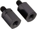 キタコ(KITACO) ミラーアダプターセット MA-01 対辺17mm 8mm逆ネジ変換アダプター/8mmスペーサー 黒 0900-505-10011