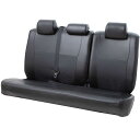 ボンフォーム(BONFORM) シートカバー レザーマッチ 軽/普通車 後席フリー6:4分割 抗菌防臭 枕カバー3個付 伸縮レザー生地 4041-64BK