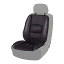 ボンフォーム(BONFORM) シートクッション スポーツレザー 軽/普通車 ダブル スカート型ストッパー付き ダブル50x104x2-6cm ブラック 5346-07BK