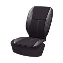ボンフォーム(BONFORM) シートクッション ベーシックレザー 軽/普通車 ダブル スカート型ストッパー付き ダブル45x104x2cm ブラック 5345-07BK