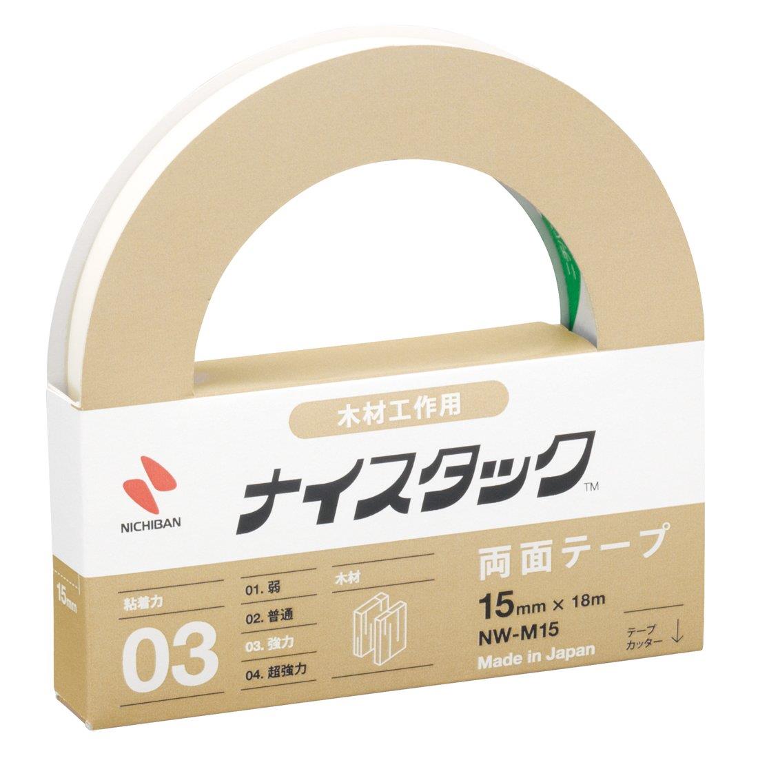 ニチバン 両面テープ ナイスタック (木材工作) 15mm×18m NW-M15