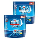 Finish 【まとめ買い】フィニッシュ 食洗機 洗剤 オールインワン プレミアム パワーボールキューブ 42個入 ×2袋
