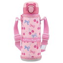 【シームレスせん】象印マホービン 子ども向け 水筒 480ml ワンタッチマグ お手入れカンタン ポーチつき 幼児・園児 チェリーピンク S M-UA48-PZ(3)